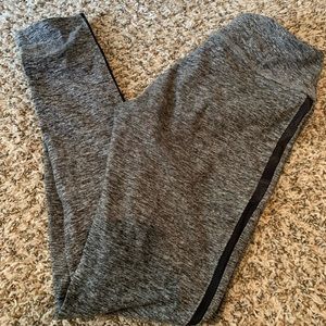 Space dye gray lattice leggings